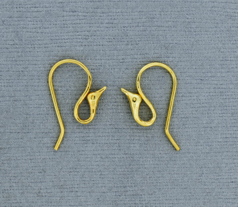 Gold over Bronze Bird Head Ear Wire GP628
