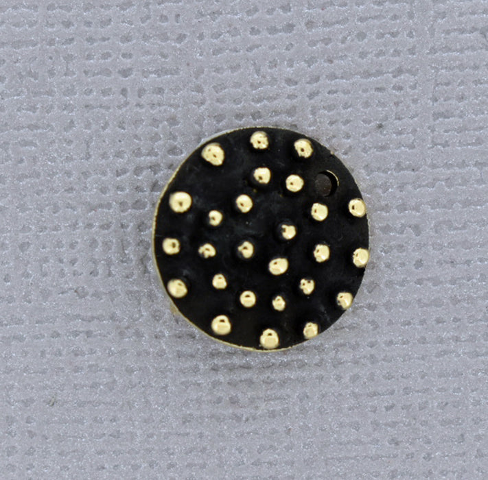Round Bronze Component with gold colored dots PSB981