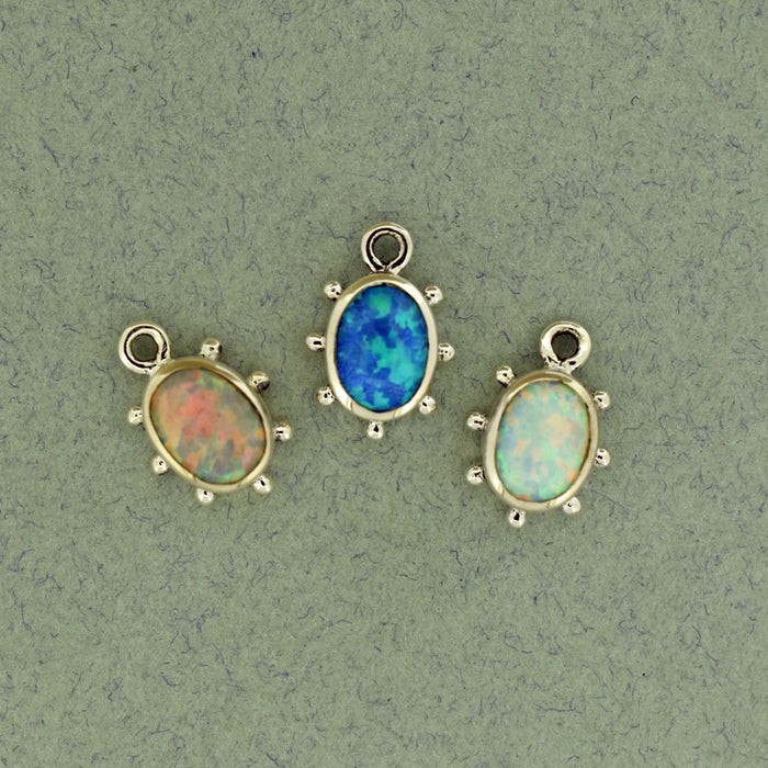 New Pendant with Opal, White or Blue Topaz PS1059