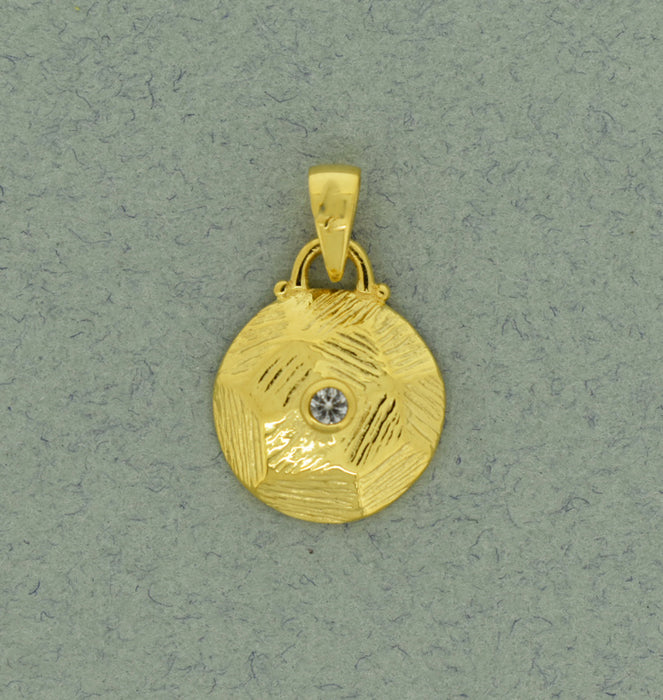 Domed Pendant with Semi Precious accent GP1025