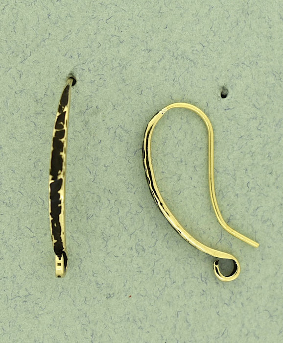 Long dangle ear wire in bronze