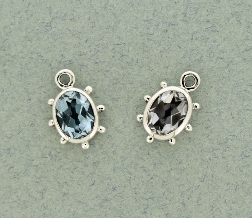 New Pendant with White or Blue Topaz PS1059