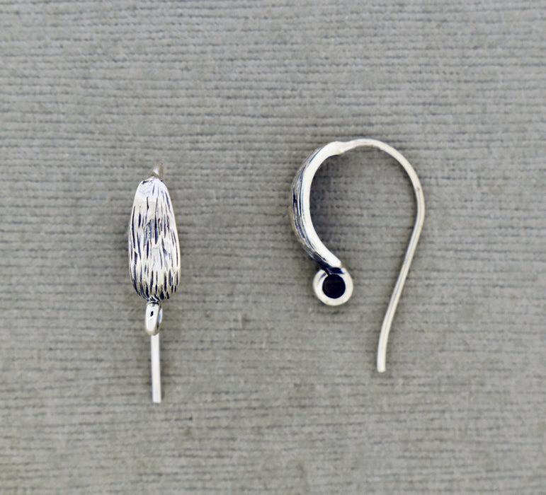 Textured Ear Wire in Sterling Silver PS938