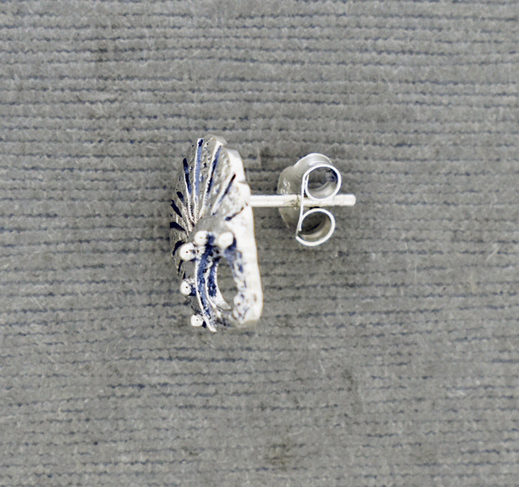 Sterling Silver Ear Post with Shell design PS943