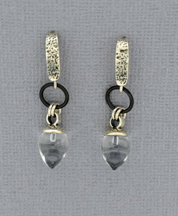 Sterling Silver Ear Wire with texture PS976