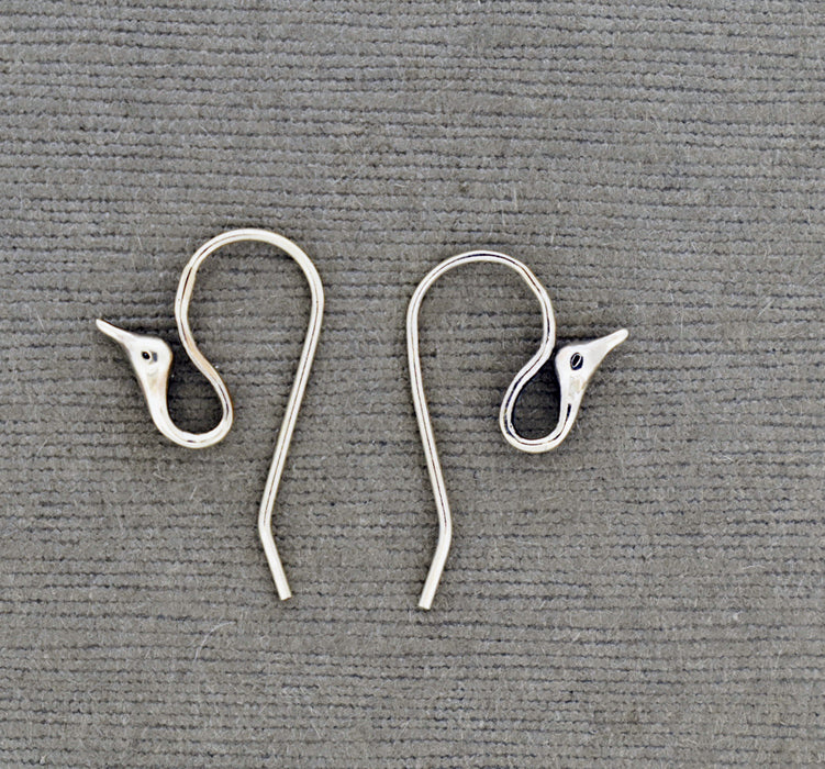 Sterling Silver Simple Perfect Sized Earring Wire Earwire Fishhook Ear Wire  Fish Hook 25mm - Sterling Silver 925- 2 Pairs per Order