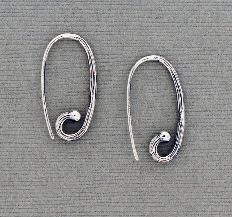 Large Oval Ear Wire in Sterling Silver PS711