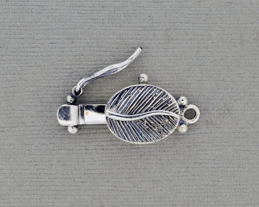 Leaf Pattern Box Clasp in Sterling Silver PS991