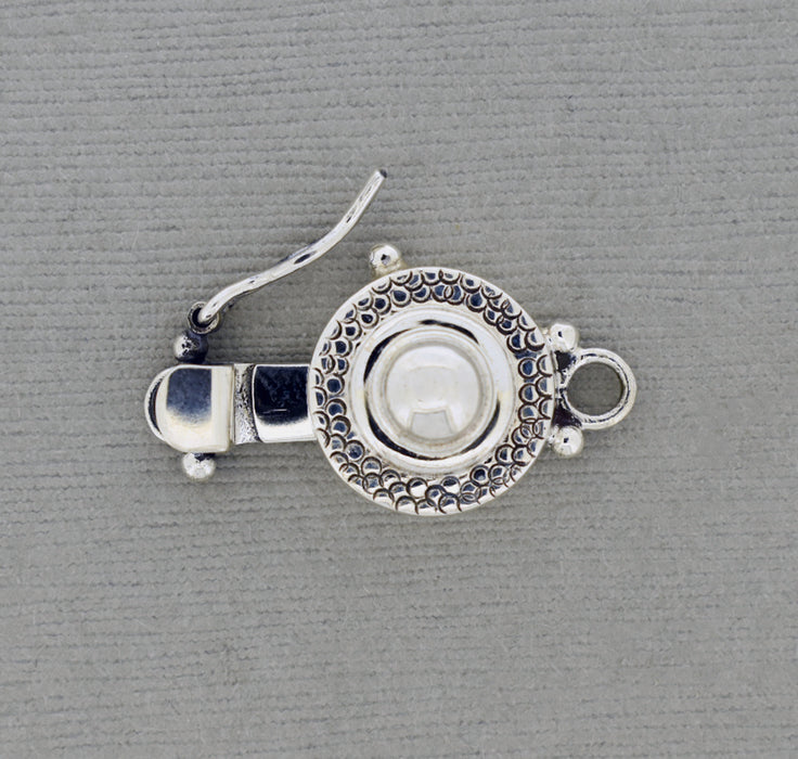 Large Sterling Silver Dome Box Clasp PS994