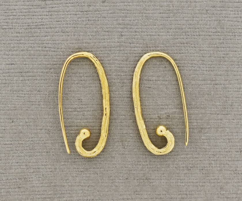 Large Oval Ear Wire in Bronze over Gold GP711