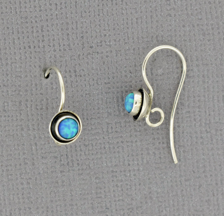 Silver Ear Wire with semi precious stone PS1034
