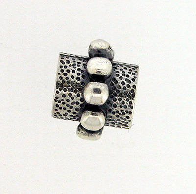 Textured Barrel Bead in Sterling Bead PS359