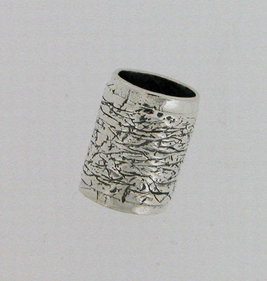 Textured Sterling Bead with Large Hole PS518